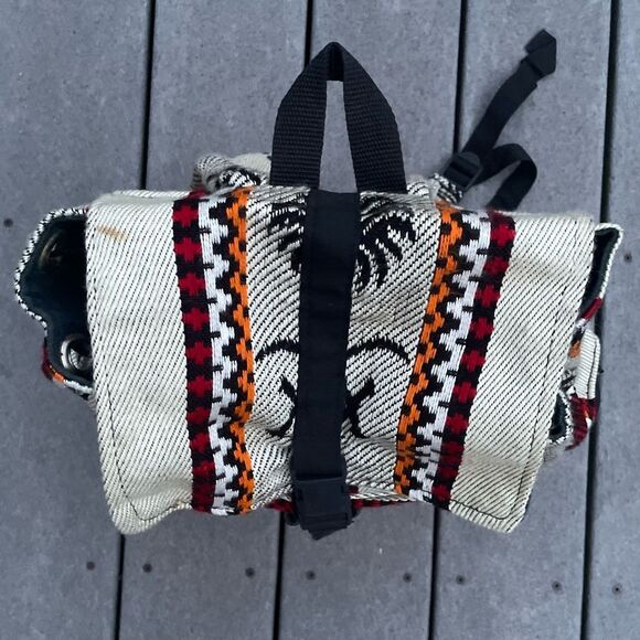 Vintage Boho Drug Rug Hippie Dessert Pattern Back Pack - Picture 9 of 11